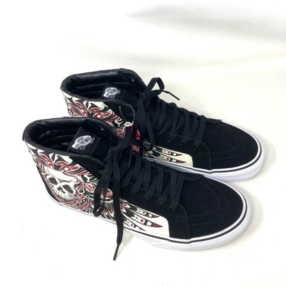 VANS SK8-Hi Shoe For Men Skate Brown Black Canvas Suede Sneaker Custom Alsu01239 - Picture 3 of 8